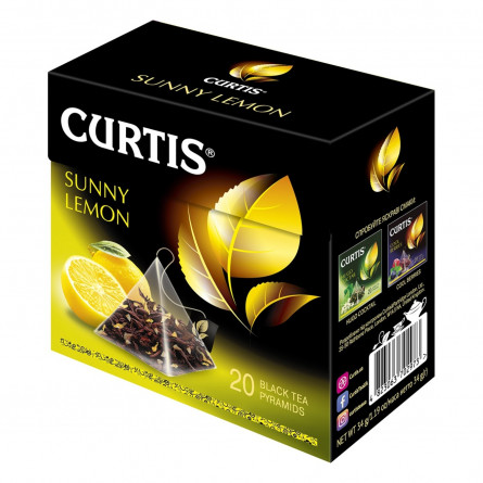 Чай чорний Curtis Sunny Lemon в пірамідках 20шт*1,7г slide 1