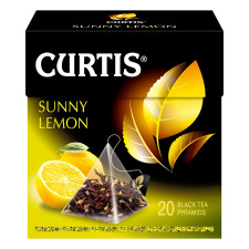 Чай черный Curtis Sunny Lemon в пирамидках 20шт*1,7г mini slide 6