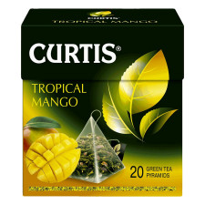 Чай Curtis Tropical Mango зелений зі шматочками манго 20шт х 1,8г mini slide 3