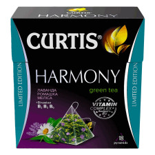 Чай зеленый Curtis Harmony Лаванда ромашка и мелисса в пирамидках 18шт 32,4г mini slide 5