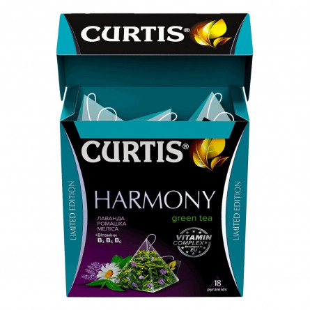 Чай зеленый Curtis Harmony Лаванда ромашка и мелисса в пирамидках 18шт 32,4г slide 7