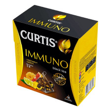 Чай чорний Curtis Immuno Грейпфрут та лимон у пірамідках 18шт 32,4г mini slide 1