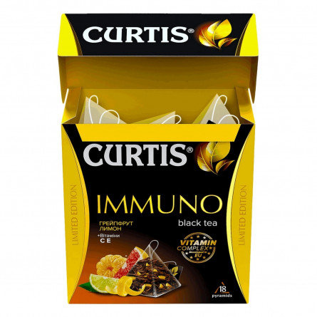Чай чорний Curtis Immuno Грейпфрут та лимон у пірамідках 18шт 32,4г slide 6
