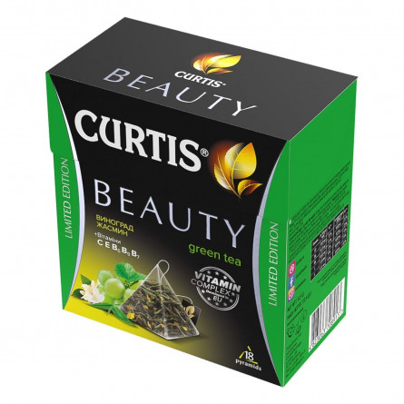 Чай зелений Curtis Beauty Виноград та жасмин у пірамідках 18шт 32,4г slide 1