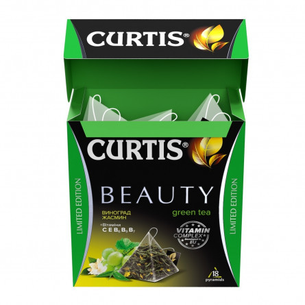 Чай зелений Curtis Beauty Виноград та жасмин у пірамідках 18шт 32,4г slide 3