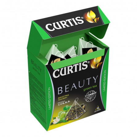Чай зелений Curtis Beauty Виноград та жасмин у пірамідках 18шт 32,4г slide 5