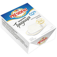 Сир кисломолочний President Традиційна рецептура 0,2% 200г mini slide 2