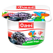 Йогурт Фанні Лісова ягода 1,5% 115г mini slide 1