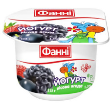 Йогурт Фанні Лісова ягода 1,5% 115г mini slide 2