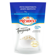 Сир кисломолочний President Творожна традиція нежирний 0.2% 1кг mini slide 1