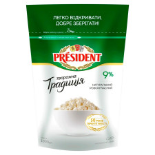 Сир кисломолочний President Творожна традиція 9% 1кг mini slide 2