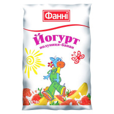 Йогурт Фанні полуниця-банан 1% 870г mini slide 1