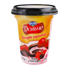 Десерт сирковий Дольче Вишня з шоколадом 3,4% 350г mini slide 2