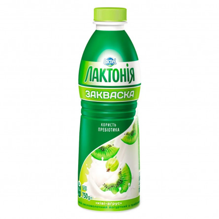 Напиток йогуртный с лактулозой Лактонія Закваска Киви-крыжовник 1,5% 750г slide 1