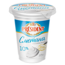 Сметана President 10% 325г mini slide 1