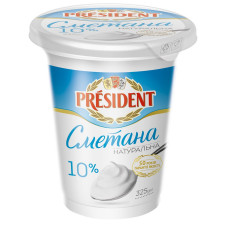 Сметана President 10% 325г mini slide 2