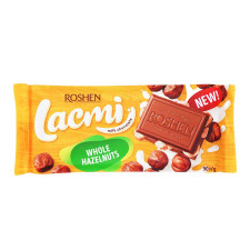 Шоколад молочний Roshen з цілими лісовими горіхами 90г mini slide 1