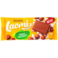 Шоколад молочний Roshen з цілими лісовими горіхами 90г mini slide 3