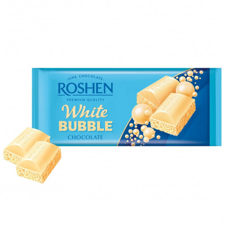 Шоколад Roshen белый пористый 80г slide 1