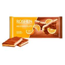 Шоколад молочний Roshen з апельсиновою нугою 90г mini slide 1