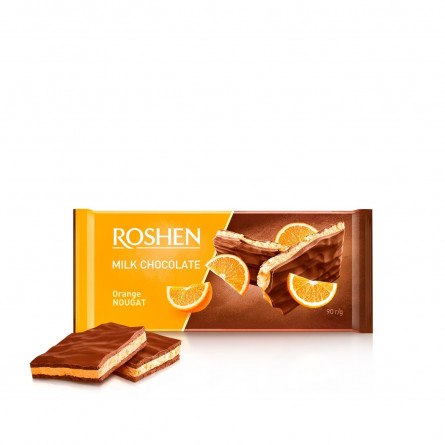 Шоколад молочний Roshen з апельсиновою нугою 90г slide 2