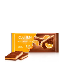 Шоколад молочний Roshen з апельсиновою нугою 90г mini slide 2