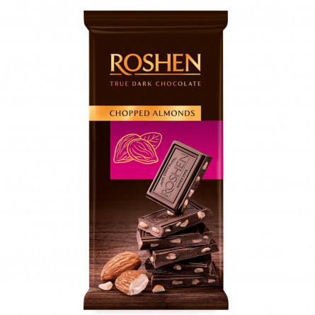 Шоколад чорний Roshen з підсоленим миндалем 90г slide 1