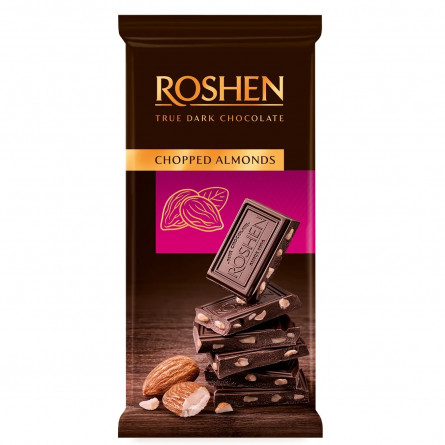 Шоколад чорний Roshen з підсоленим миндалем 90г slide 2