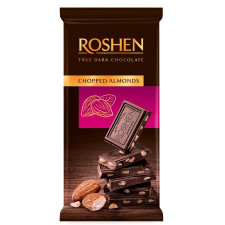 Шоколад чорний Roshen з підсоленим миндалем 90г mini slide 2
