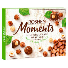Цукерки Roshen Moments з цілим фундуком 116г mini slide 2