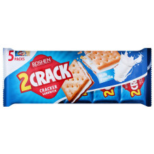 Крекер Roshen 2 Crack молочно-ванільна начинка 235г mini slide 2