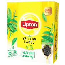 Чай чорний Lipton Yellow Label в пакетиках 100шт*2г mini slide 1
