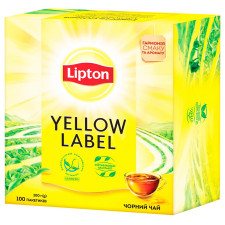 Чай чорний Lipton Yellow Label в пакетиках 100шт*2г mini slide 2