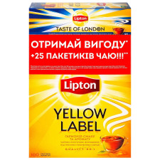 Чай чорний Lipton Yellow Label в пакетиках 100шт*2г mini slide 6