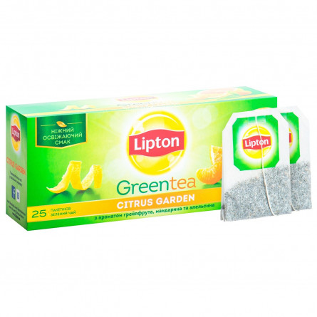 Чай Липтон Грин зеленый Цитрус 25х2г slide 6