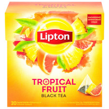 Чай черный Lipton Tropical Fruit с ананасом и грейпфрутом 20шт*1,8г mini slide 2