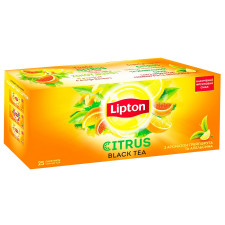 Чай чорний Lipton Citrus з ароматом апельсина і грейпфрута в пакетиках 25шт*1,8г mini slide 2