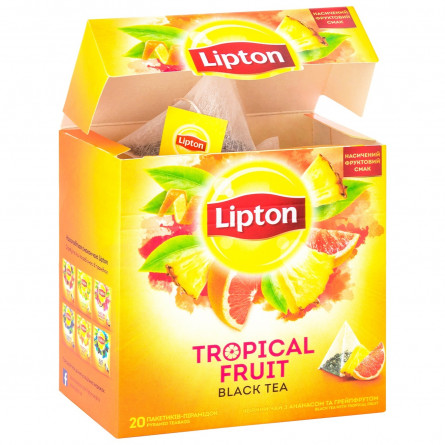 Чай чорний Lipton Tropical Fruit з ананасом та грейпфрутом 20шт*1,8г slide 3