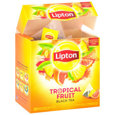 Чай чорний Lipton Tropical Fruit з ананасом та грейпфрутом 20шт*1,8г mini slide 3