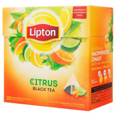 Чай чорний Lipton Citrus з цедрою цитрусових 1,8г*20шт mini slide 1