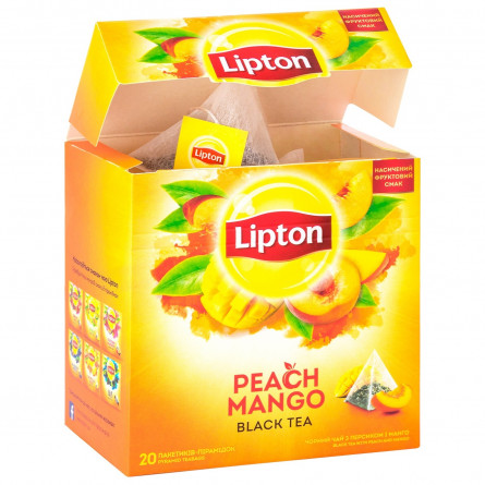 Чай чорний Lipton Peach Mango у пірамідках 20шт*1,8г slide 3