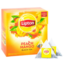 Чай чорний Lipton Peach Mango у пірамідках 20шт*1,8г mini slide 4