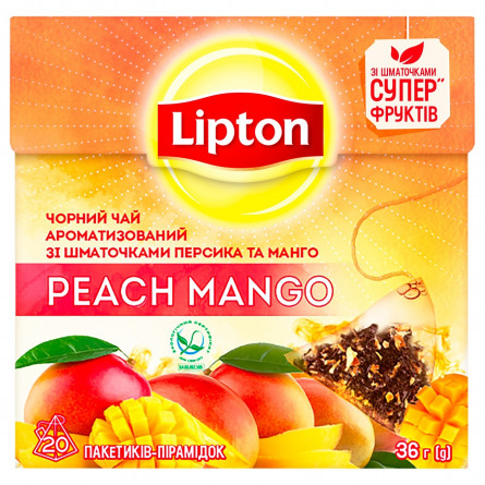 Чай чорний Lipton Peach Mango у пірамідках 20шт*1,8г slide 5