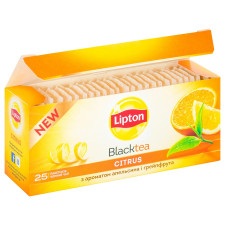Чай чорний Lipton Citrus з ароматом апельсина і грейпфрута в пакетиках 25шт*1,8г mini slide 4