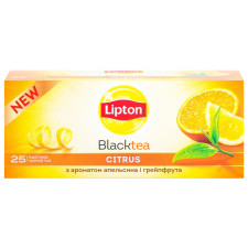Чай чорний Lipton Citrus з ароматом апельсина і грейпфрута в пакетиках 25шт*1,8г mini slide 5