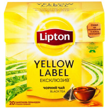 Чай чорний Lipton Yellow Label Ексклюзив в пірамідках 20шт*1,8г mini slide 2