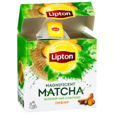 Чай зелений Lipton Magnificent Matcha з коренем імбиру 18шт*1,5г mini slide 2