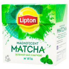 Чай зелений Lipton Magnificent Matcha з матчою та м'ятою 18шт*1,5г mini slide 1