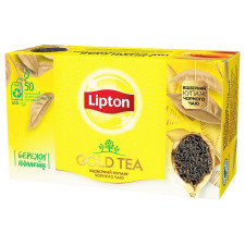 Чай чорний Lipton Gold в пакетиках 50шт*2г mini slide 1