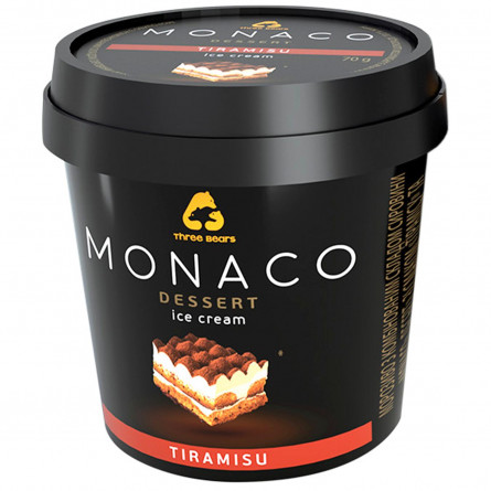 Морозиво Три Ведмеді Monaco Dessert Тірамісу у пластиковому стаканчику 70г slide 2